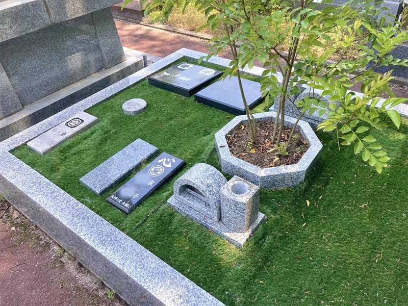 呉市内では数少ない樹木葬型区画です