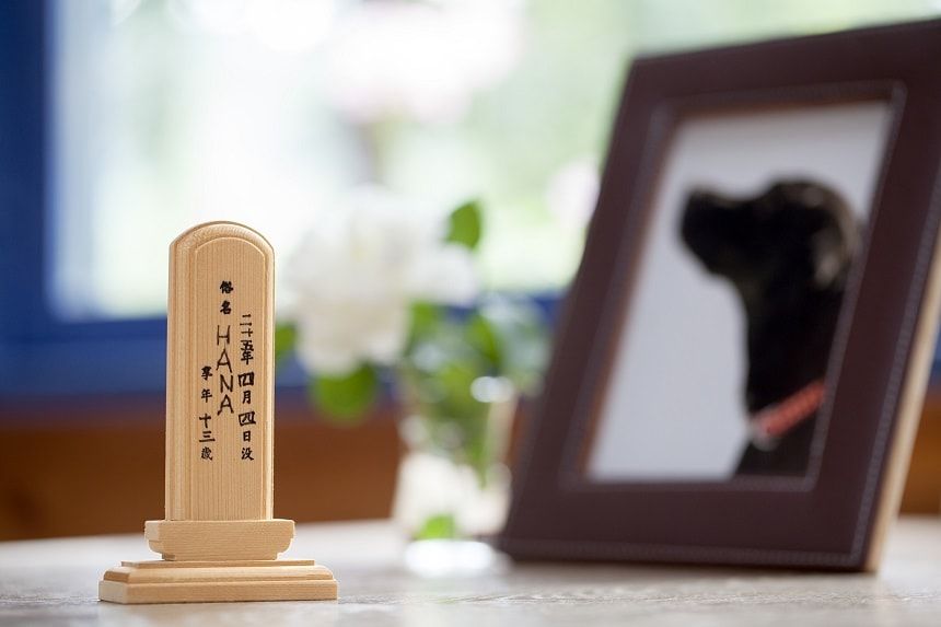 ペットの遺影と位牌