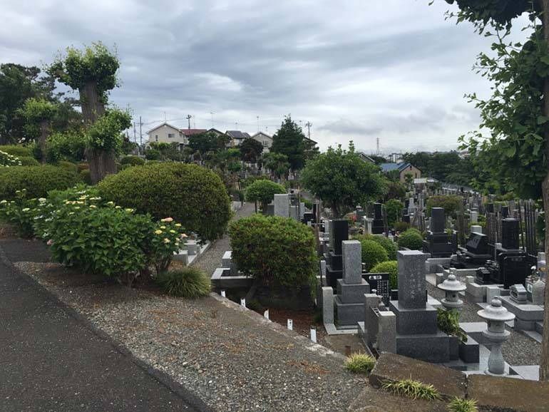 八王子市営 緑町霊園　手入れされた植栽が美しい墓域