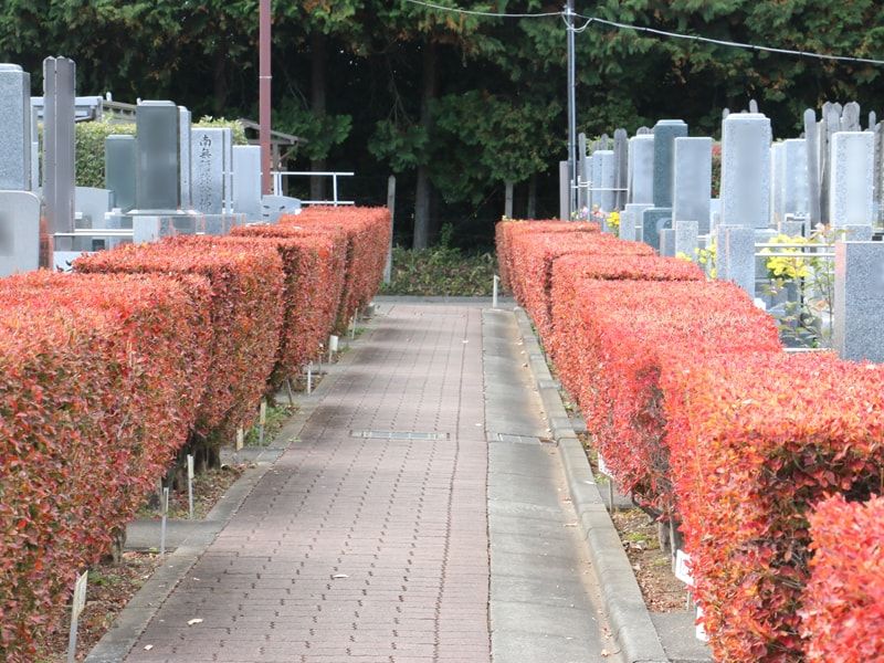 所沢狭山ヶ丘霊園　バリアフリー設計の平坦な墓域