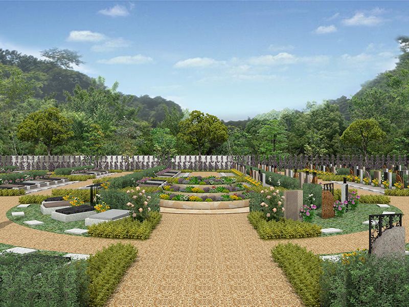 東京霊園 グリーンガーデン　植栽が美しい園内