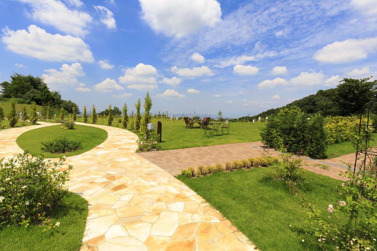 ふれあいの杜 天空　手入れの行き届いた苑内