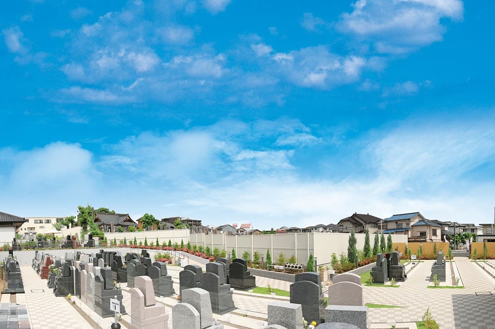 いわつき聖地霊園　開放感のある園内