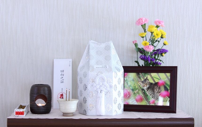 ペットの骨壺と遺影