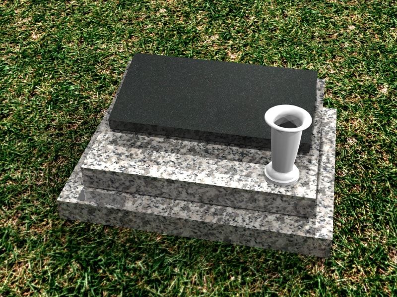 公営 稲城・府中メモリアルパーク　墓石と花立て