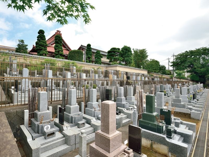 大泉寺墓所　日当たりの良い明るい墓域