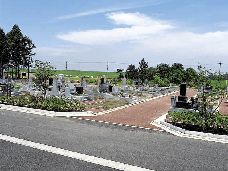 関宿墓苑のお墓区画風景