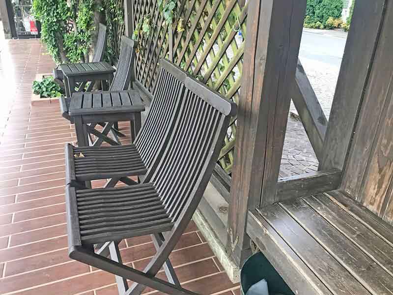 府中ふれあいパーク内のベンチ