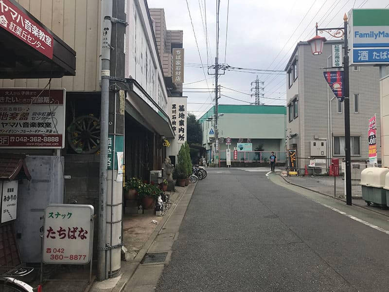 府中ふれあいパーク近くのコンビニ