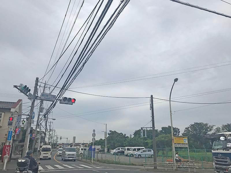 府中ふれあいパーク近くの交差点