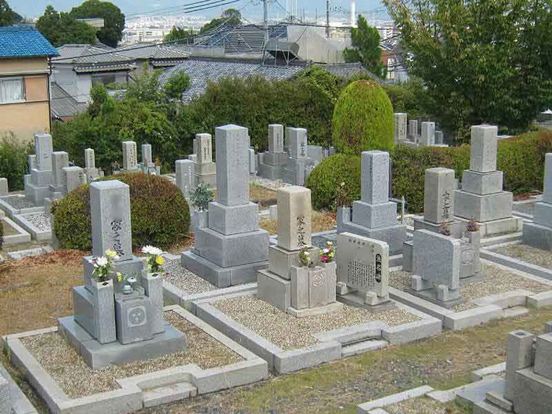 七条町南山墓地の全体風景