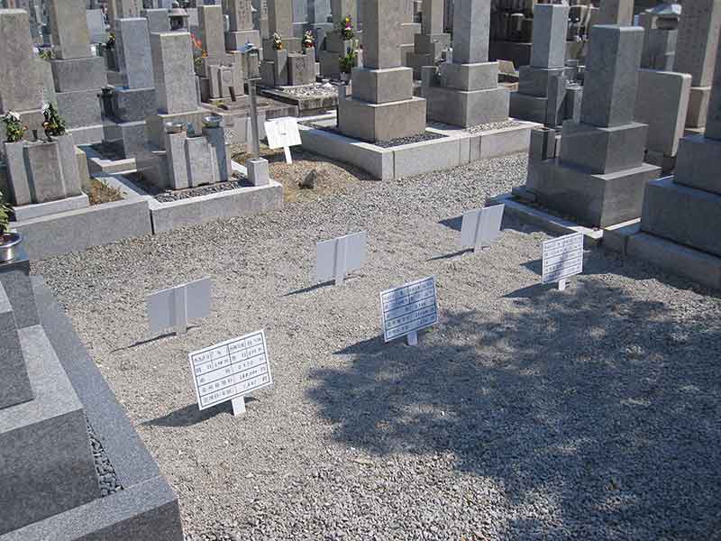 八尾市立 龍華墓地　整備された区画