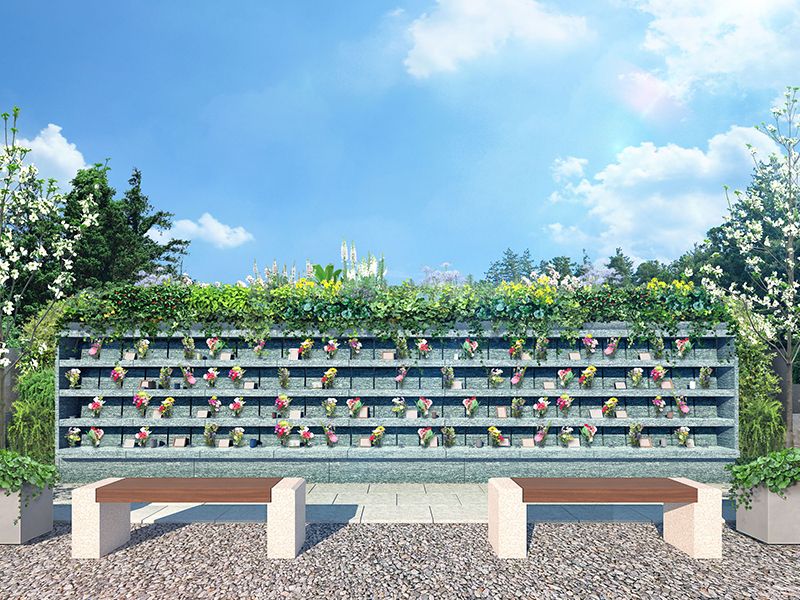 オリーブグリーンの樹木葬（納骨堂型樹木葬・ペット一緒に入れる・最大8名）