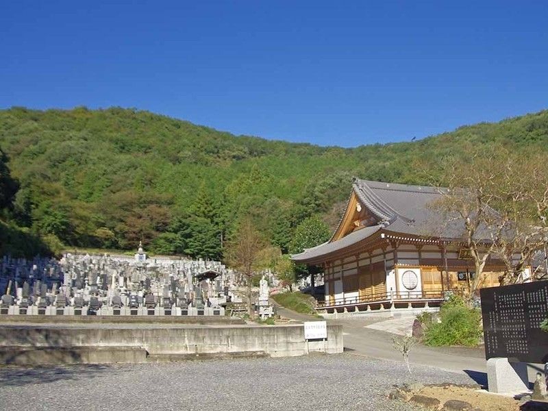 【墓地】と【吉祥寺本堂】