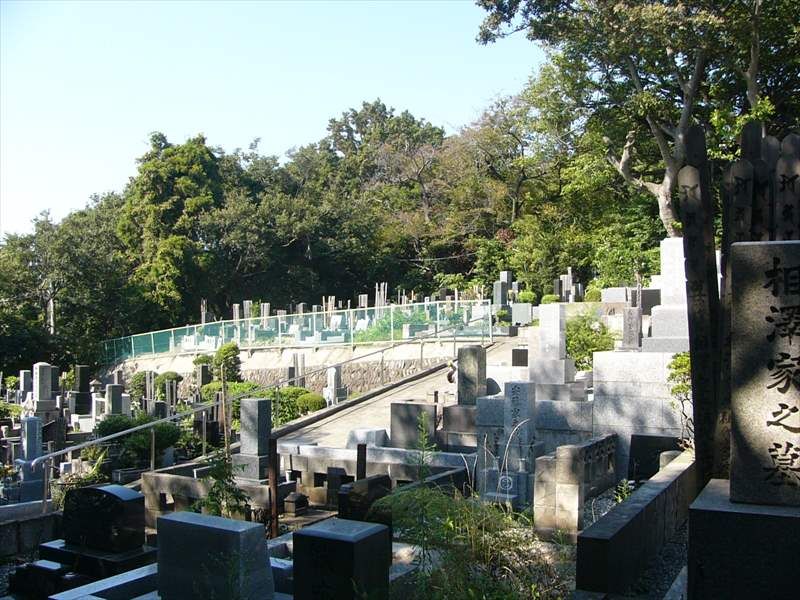 藤沢市営 西富墓地　緑豊かな墓地