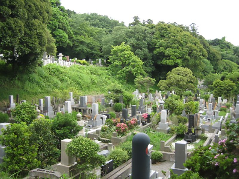 横浜市営 三ツ沢墓地　緑と共にある墓地